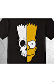 Simpson's Bart Skull Kuru Kafa Tişört Çocuk T-shirt