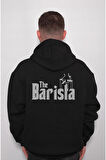 The Barista Godfather Barmen Art Coffee Sweatshirt Unisex Kapüşonlu Hoodie