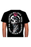Rose And Gun Skull Kuru Kafa Gül Tişört Unisex T-shirt