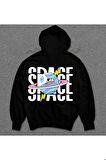Uzay Space One Eye Cosmos Gezegen Sweatshirt Unisex Kapüşonlu Hoodie