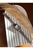 BS STILL hasır kordon minimal kadın kol saati modern vintage quartz Gümüş