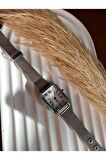 BS STILL hasır kordon minimal kadın kol saati modern vintage quartz Gümüş