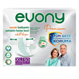 Evony Premium Esnek Bel Bantlı Yetişkin Hasta Bezi XLarge 30’lu Paket