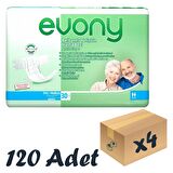 Evony Bel Bantlı Yetişkin Hasta Bezi Medium 30’lu 4 Paket 120 Adet