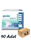 Tekstil Yüzeyli Bel Bantlı Yetişkin Hasta Bezi Large 30'lu 3 Paket 90 Adet