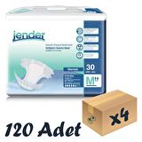 Jender Tekstil Yüzeyli Bel Bantlı Yetişkin Hasta Bezi Medium 30’lu 4 Paket 120 Adet