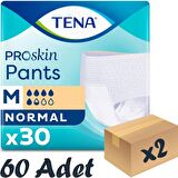Tena Proskin Pants Normal Emici Külot, Orta Boy (M), 5.5 Damla, 30'Lu 2 Paket 60 Adet