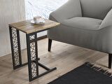 Wood'n Love Penna Geometrik Desen Metal Sehpa - Atlantik Çam / Siyah