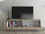 Wood'n Love Toprak 150 Cm Duvara Monte Tv Ünitesi - Atlantik Çam / Siyah