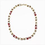 Altın Kaplama Sar & Pembe Renk Kadın Zincir Kolye