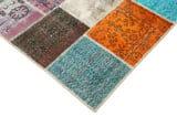 Mavi Patchwork El Dokuma Halı Modern Salon Modeli Yatak Odası