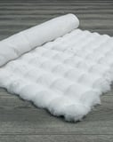 Beyaz Modern Kabartmalı Salon Halısı Polyester Dokuma Koridor