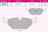 Beşer 3578 Arka Balata BMW E36 316-318-320-323-325-328 Z3 E32-E34-E36 M3 E34 M3 