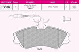 Beşer 3636 Ön Fren Balatası Partner P306 Cabriolet Sedan 1.8I 16V 2.0I Berlingo Xsara 1.8I.1.9D (- 03) Fişli 1611335080
