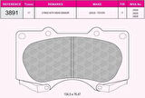 Beşer 3891 Ön Fren Balatası Toyota HiIux 2009-2012 Land Cruiser J12 03-Mitsubishi Pajero 2007-2011 0K2FA3328Z
