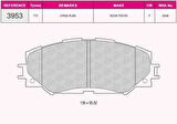 Beşer 3953 Fren Balatası Ön Toyota Corolla 07-12 Auris 07-12 Urban Cruiser 09-Trezia 10-RAV4 06- 0446502220