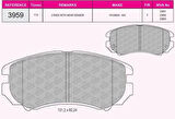 Beşer 3959 Ön Fren Balatası Hyundai Elantra 05-11 Coupe 02-Sonata 01-05 Tucson 04-08 Cerato 08-10 Magentis 01-11 Soul 08-14 Sportage 04-9 581011FE00