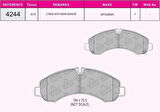 Beşer 4244 Ön Fren Disk Balata (5 Bijon) (4Lu) Mitsubishi Fuso Canter Euro 5 Tfa35 Tfb35 12- MK585782