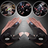 Led Işıklı Eldiven LED Işıklı Tamirci Balıkçı Bisiklet Eldiveni