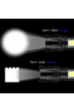 Taktikal LED El Feneri - USB Şarjlı, Ultra Güçlü Mini Boy, Taşınabilir Aydınlatma Çözümü