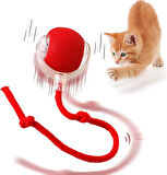 Busstier Akıllı Kedi Oyuncağı, USB Şarjlı, LED Işıklı, 3 Modlu, Otomatik Yuvarlanan Top