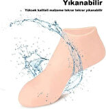 Silikon Ayak Bakım Çorabı - Nemlendirici Jel Destekli, Çatlak Önleyici ve Tekrar Kullanılabilir