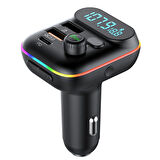 RGB Işıklı Bluetooth FM Transmitter QC3.0 PD 20W Hızlı Şarjlı Car MP3 Çalar USB Destekli