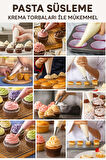 50'li Tek Kullanımlık Krema Torbası Seti | Pasta ve Cupcake Süsleme Poşeti