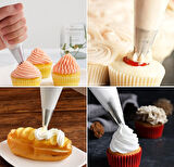 50'li Tek Kullanımlık Krema Torbası Seti | Pasta ve Cupcake Süsleme Poşeti