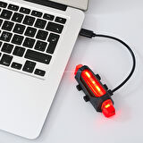 USB Şarjlı Su Geçirmez LED Bisiklet Arka Lambası – 5 Modlu Kompakt Güvenlik Işığı