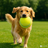 Busstier 14 cm Dev Köpek Tenis Topu – Dayanıklı, Diş Dostu, Açık Alan Oyuncağı
