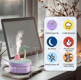 manzara temalı hava nemlendirici - Palmiye Temalı Manzara Nemlendirici, 320ml USB ile Sessiz ve Aro