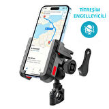 Titreme ve Düşme Engelleyici Motosiklet Telefon Tutucu - 360° Ayarlanabilir, Tam Koruma, Dayanıklı Montaj Aparatı