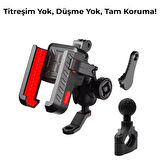 Titreme ve Düşme Engelleyici Motosiklet Telefon Tutucu - 360° Ayarlanabilir, Tam Koruma, Dayanıklı Montaj Aparatı
