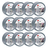 3M 1900 Gümüş Bez Bant 12 Adet 50mm*50mt