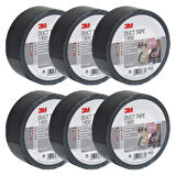 3M 1900 Siyah Bez Bant 6 Adet 50mm*50mt
