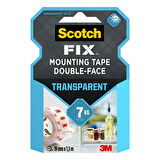 3m Scotch-Fıx 4910C Çift Taraflı Şeffaf Montaj Bantı 19mm x 1,5mt