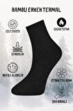 Bambu Termal Ortakonç Dikişsiz Erkek Soket Siyah Çorabı Seti Kışlık Kalın Özel Çorap 4 Çift Socks