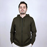 Kapüşonlu Sweatshirt Sade, Şık ve Konforlu, Tam Fermuarlı, Çift Cepli ! Her Tarza Uygun