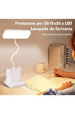 20 Led Çalışma Okuma Işığı 3 Kademeli Şarjlı Masa Lambası Ayarlanabilir Parlaklık