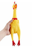 Büyük Boy Sesli Horoz Eğlenceli Köpek ve Kediler İçin Sesli Öten Horoz Oyuncak 38 Cm 
