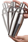Kokteyl Shaker Seti 11 Parça Paslanmaz Çelik Bambu Standlı Kokteyl Yapma Kiti Bambu Barmenlik Kiti B