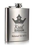 Kişiye Özel Babaya Hediye 9 Oz Çelik Cep Matarası 266 Ml içki  Alkol Matarası