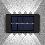 2 Adet Beyaz Işık 10 Ledli  Solar Enerjili Aplik Teras Bahçe Varanda Apliği Beyaz Işık