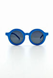 Kids Güneş Gözlüğü Mavi Yuvarlak Çerçeve UV 400 Korumalı CE Belgeli Çocuk Güneş Gözlüğü