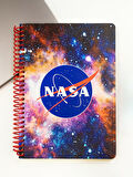 NASA Temalı Spiral Çizgili Defter – 80 Yaprak, 160 Sayfa (18 x 24 cm)