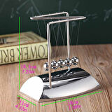 Lüks Newton Balance Denge Topu Büyük Boy Z Cradle Şık Ofis Hediyesi