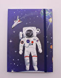 Lastikli Çizgisiz Sert Kapak NASA Defter