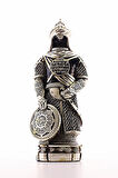 Zırhlı Cevşen Ayetli Asker Gümüş Biblo 3 Boyutlu Küçük Boy 24 cm-022