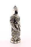 Zırhlı Cevşen Ayetli Asker Gümüş Biblo 3 Boyutlu Küçük Boy 24 cm-022